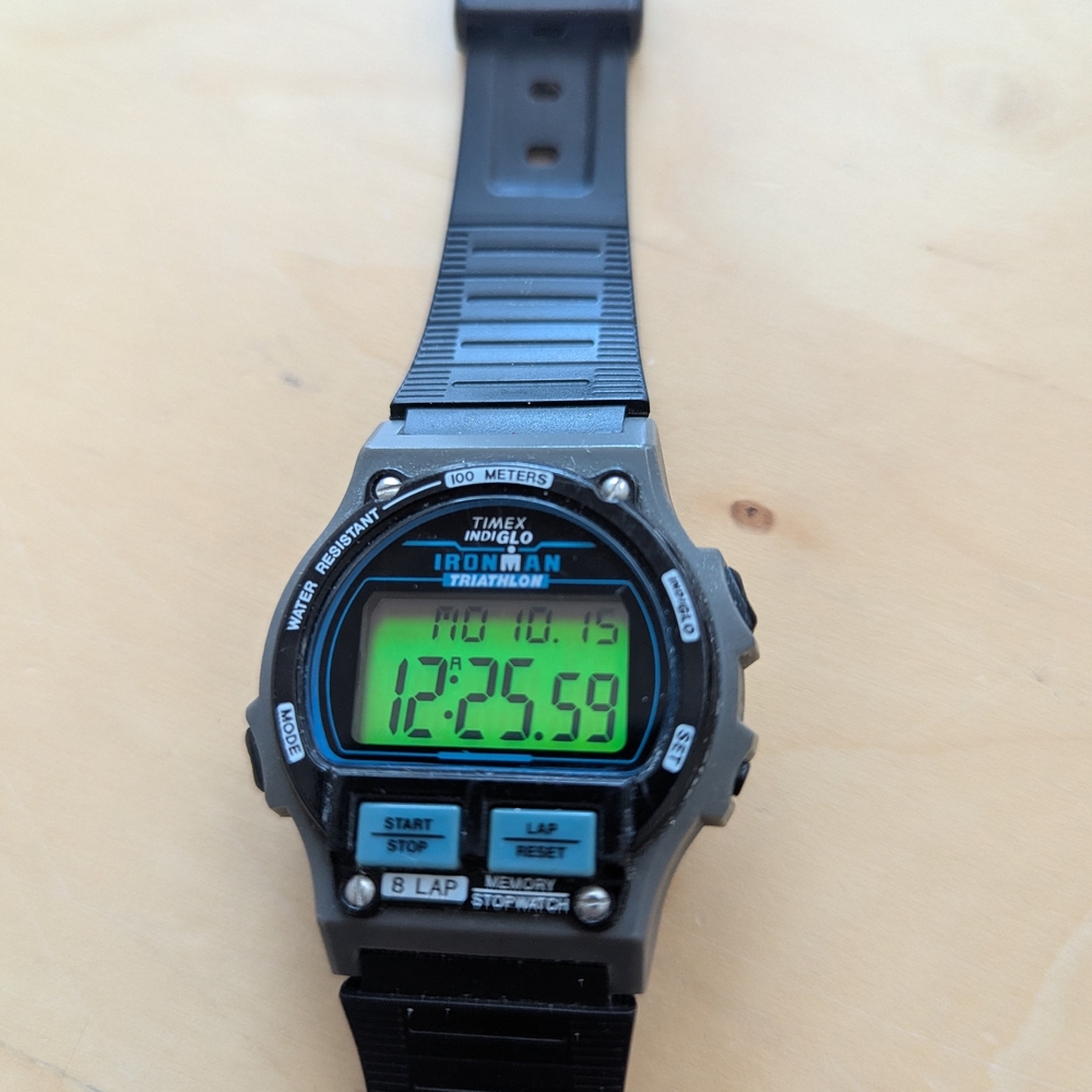 Timex Ironman Triathlon Digital Watch - Black with Blue Accents